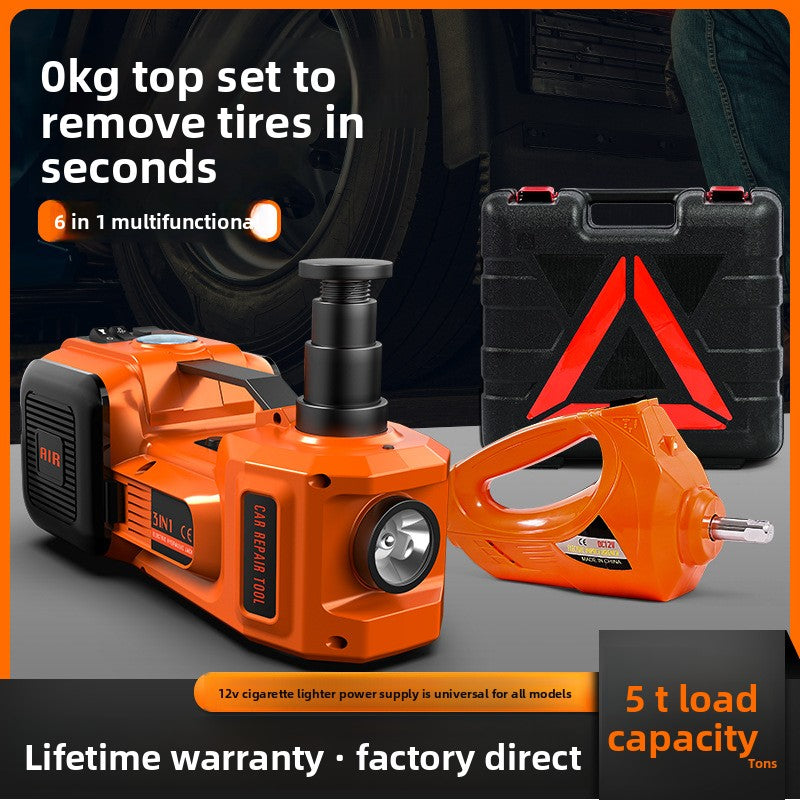 12V Electric Hydraulic Jack with Wrench and Air Pump for Cars