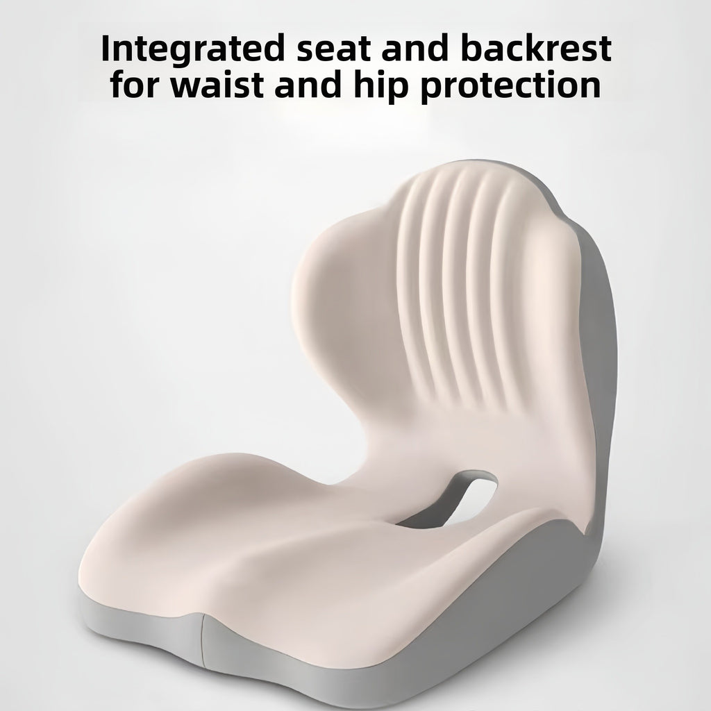Seat cushion and backrest integrated together